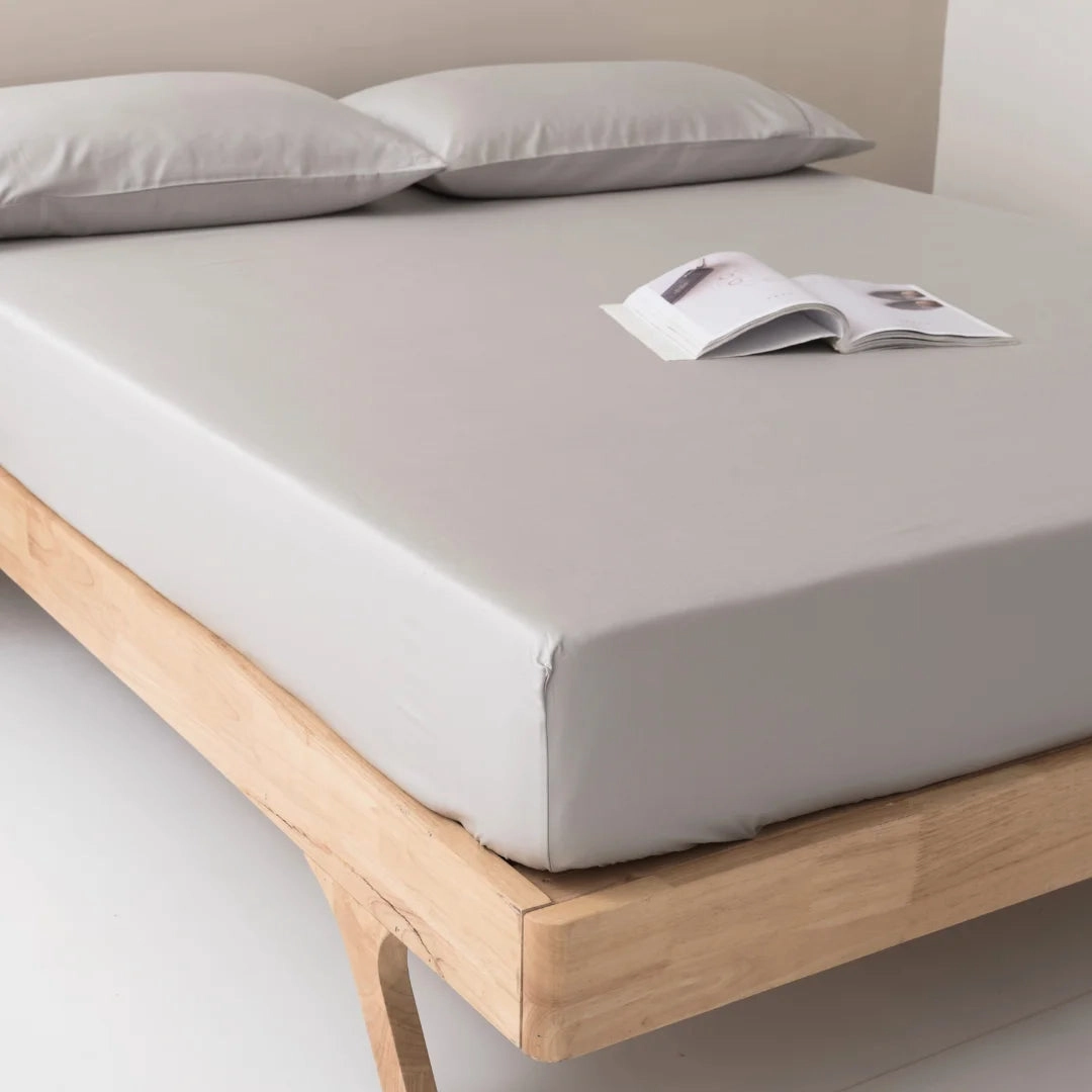 Bamboo Fitted Sheet - Silver