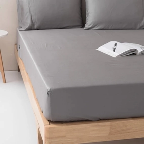 Bamboo Fitted Sheet - Stone Grey