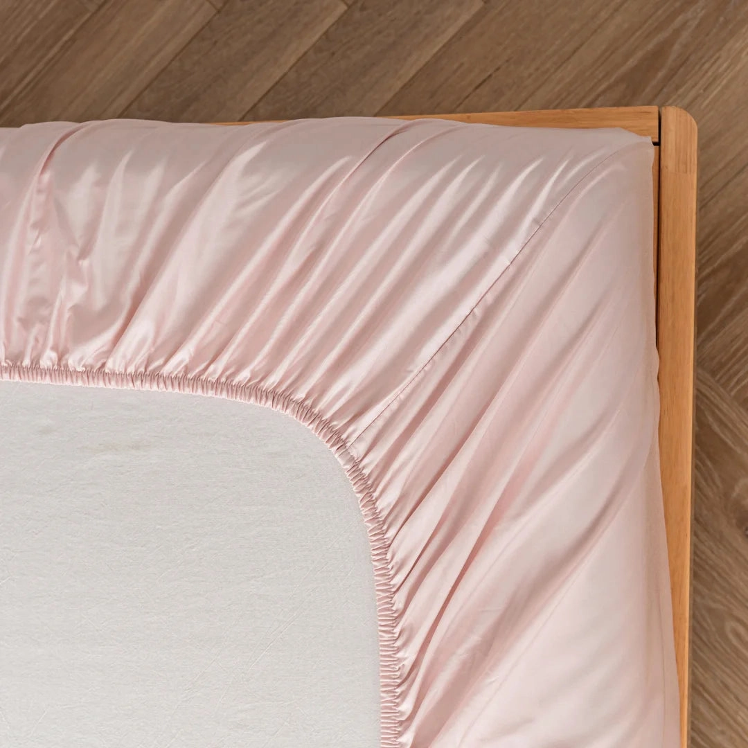 Bamboo Fitted Sheet Set - Blush