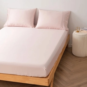 Bamboo Fitted Sheet Set - Blush