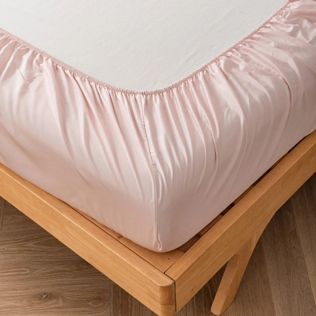 Bamboo Fitted Sheet Set - Blush