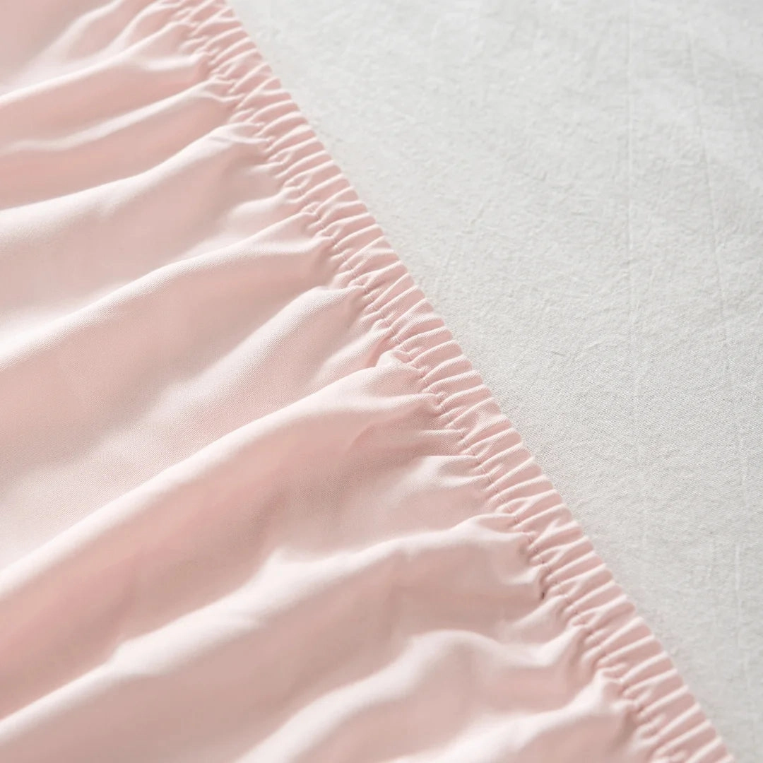 Bamboo Fitted Sheet Set - Blush