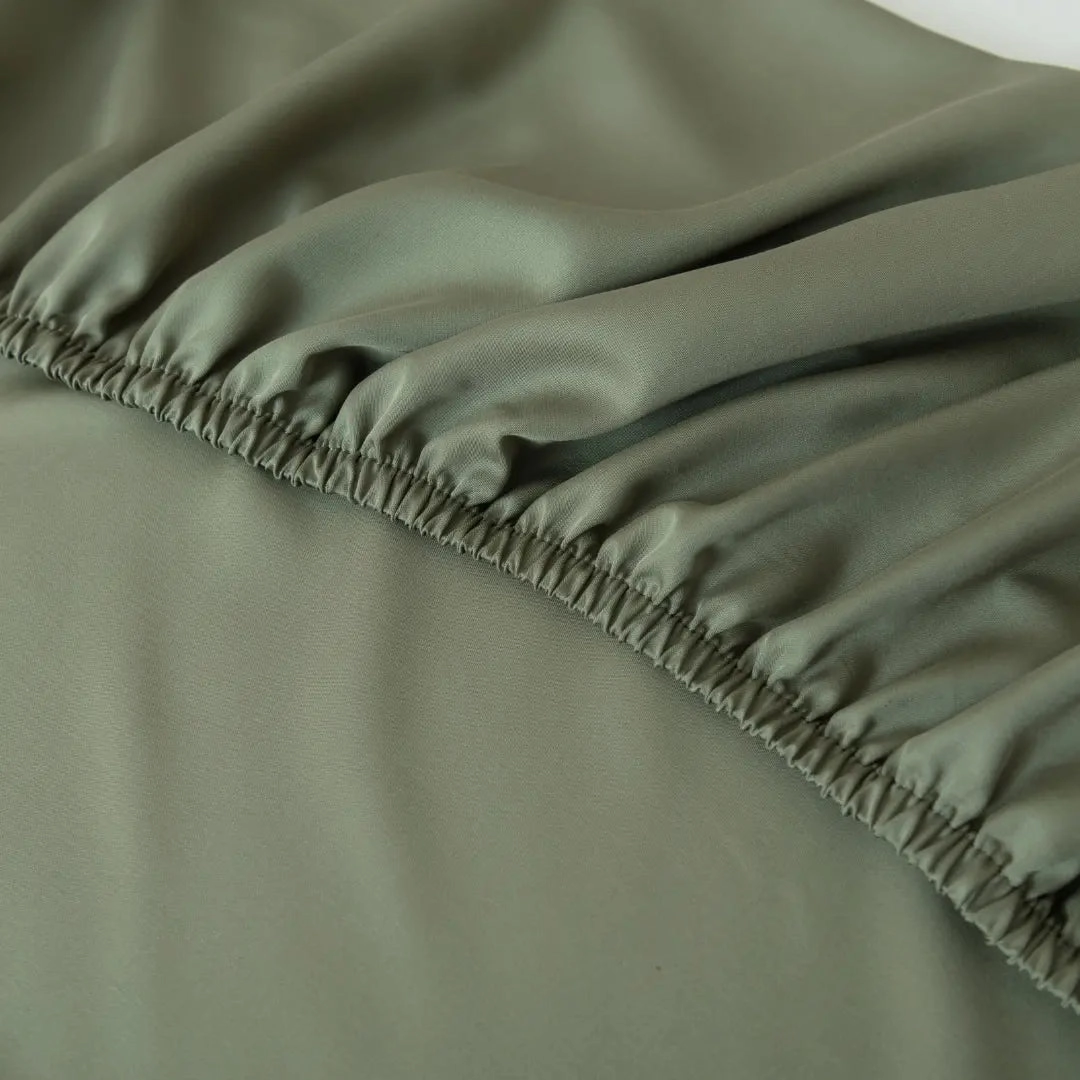 Bamboo Fitted Sheet Set - Moss