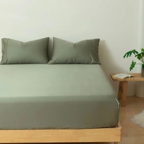 Bamboo Fitted Sheet Set - Moss