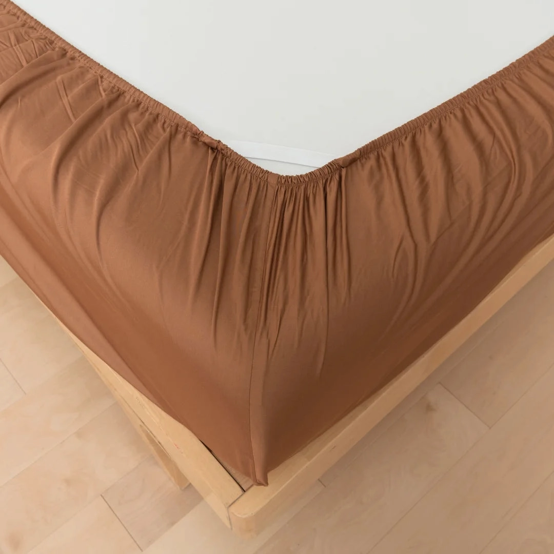 Bamboo Fitted Sheet Set - Terracotta