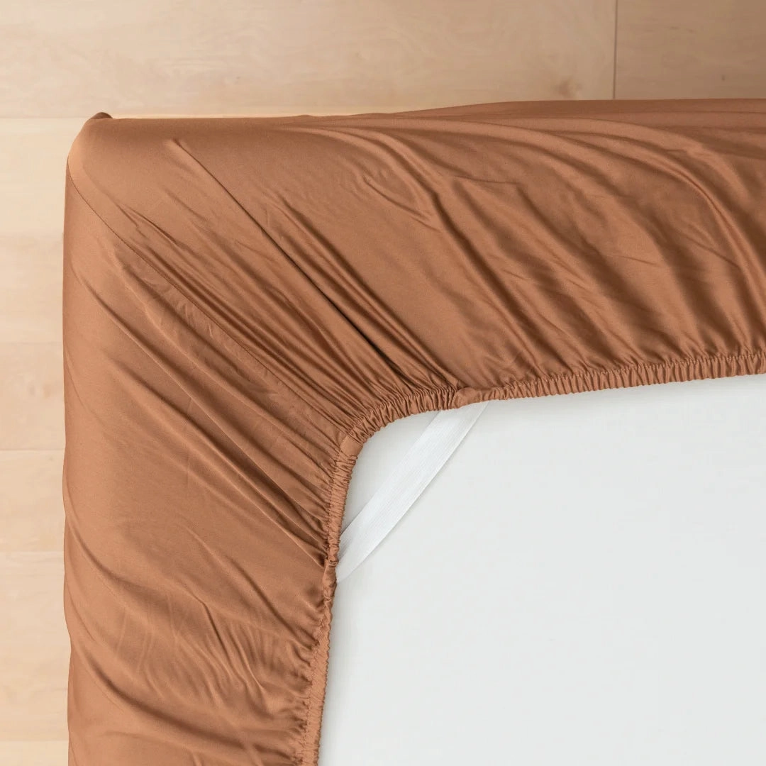 Bamboo Fitted Sheet Set - Terracotta