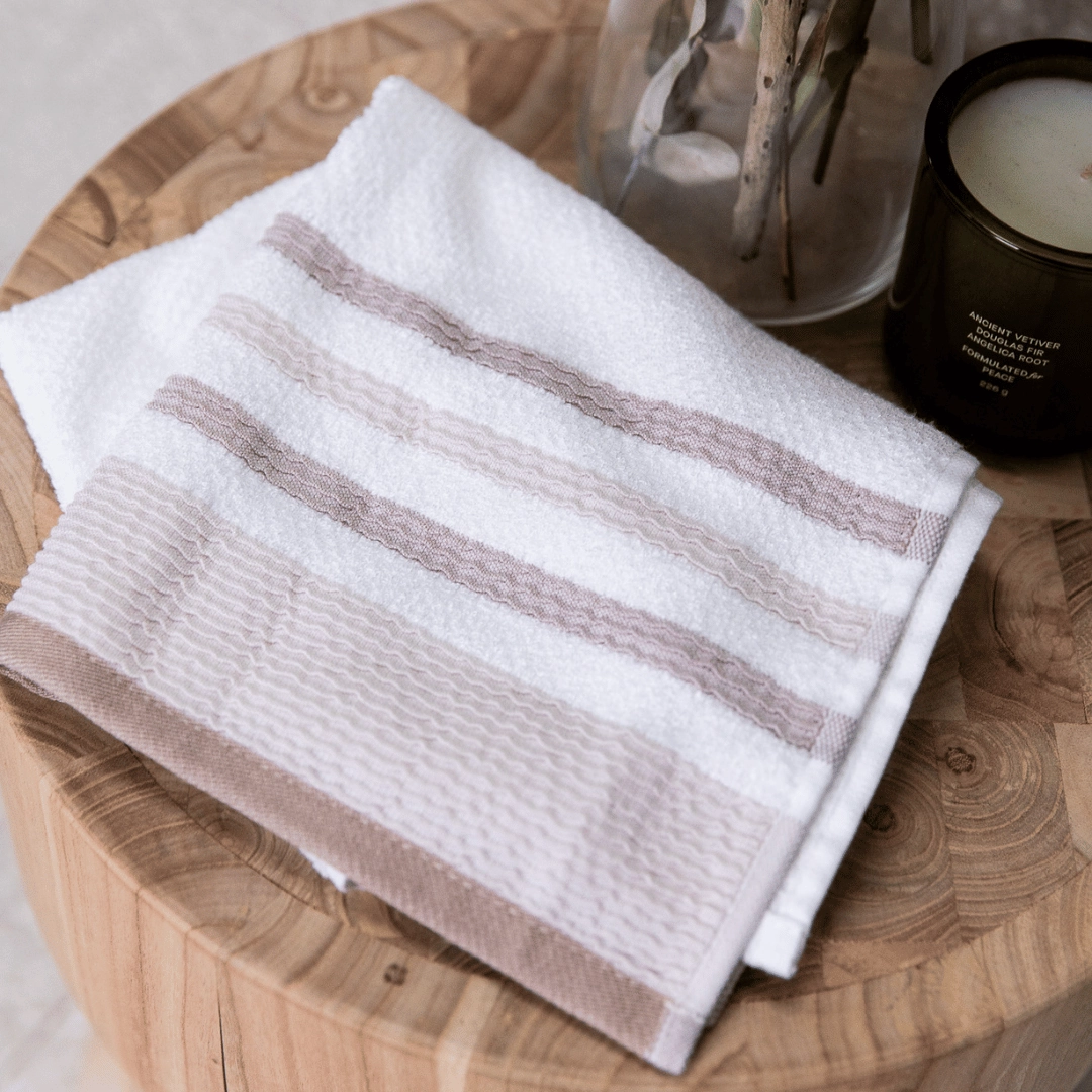 Bamboo Linear Stripe Towels