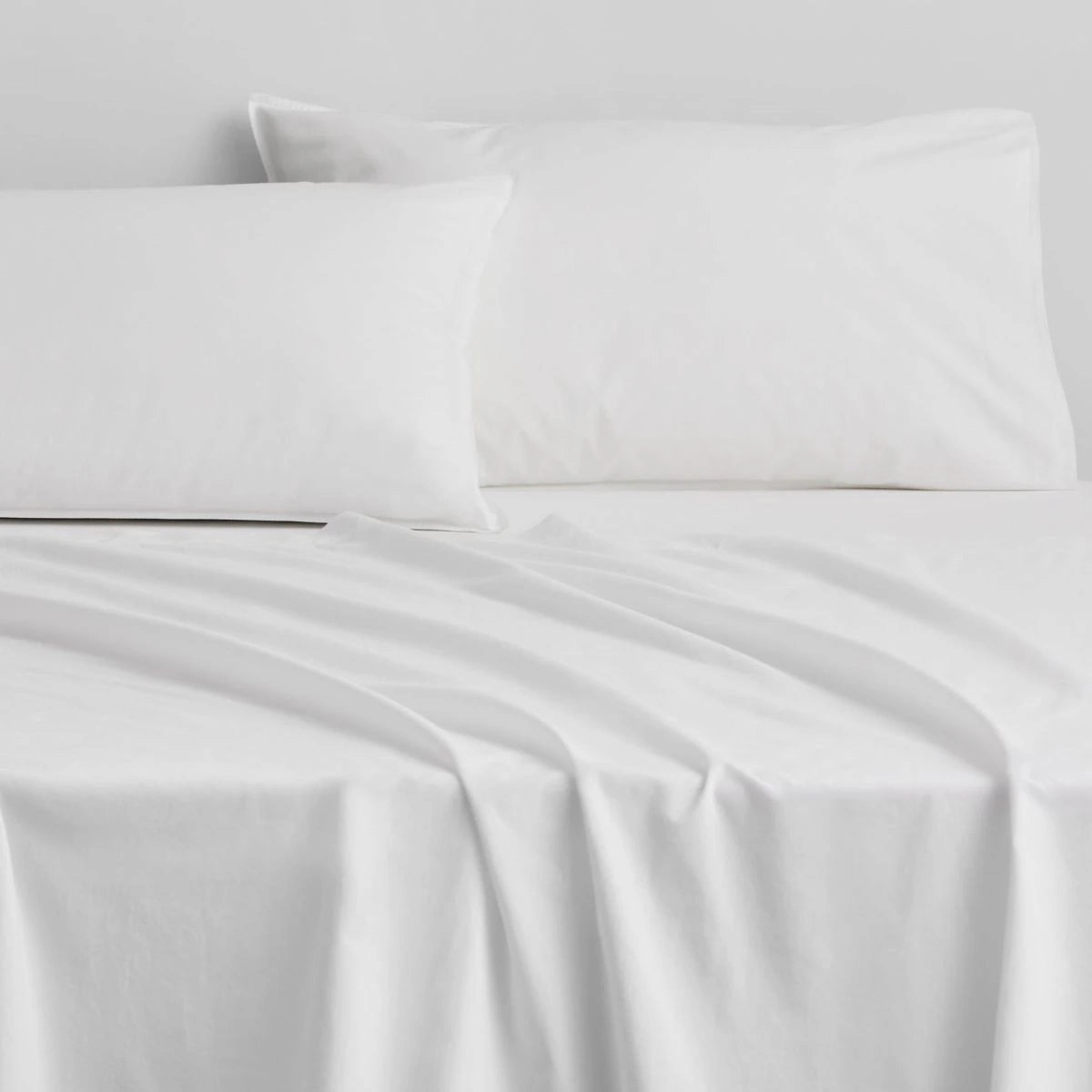 Bayley Percale SHEET SET White by Sheridan