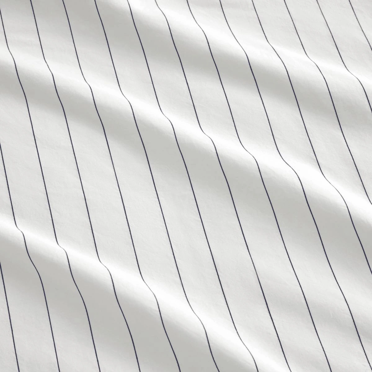 Bayley Stripe Washed Percale SHEET SET White by Sheridan