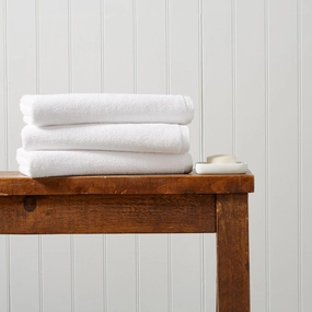 Brixton Bath Towel Range WHITE by Christy England