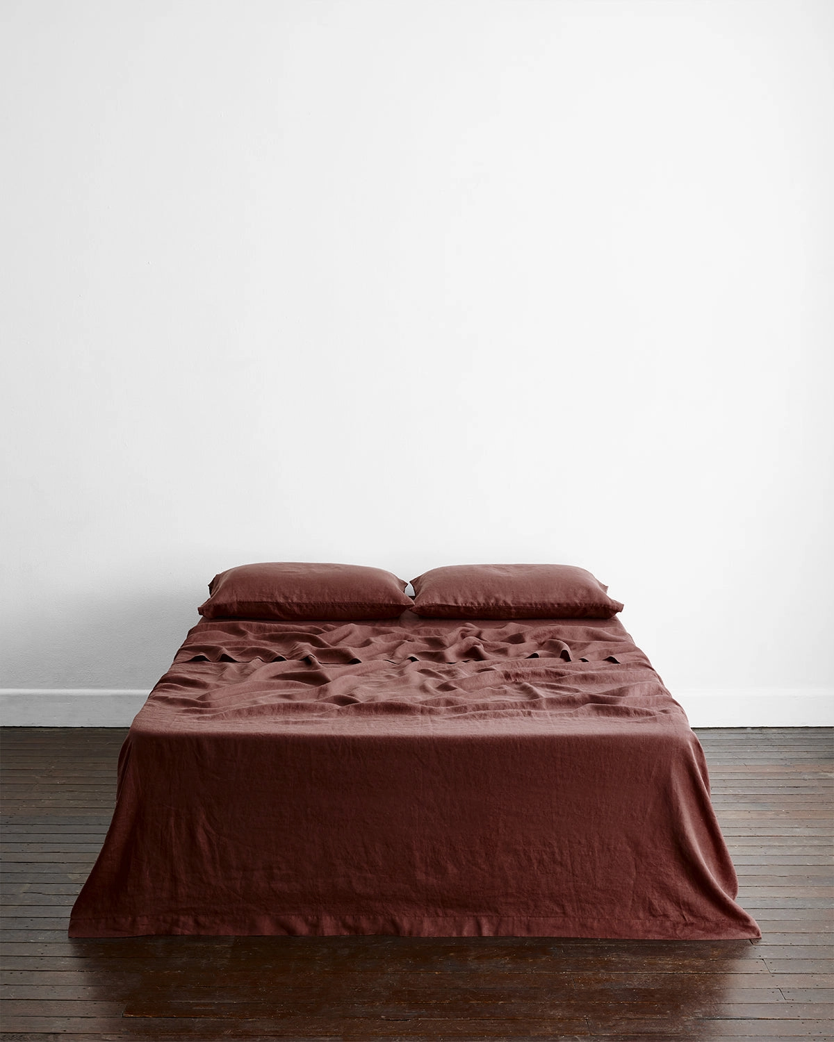 Cacao 100% French Flax Linen King Pillowcases (Set of Two)