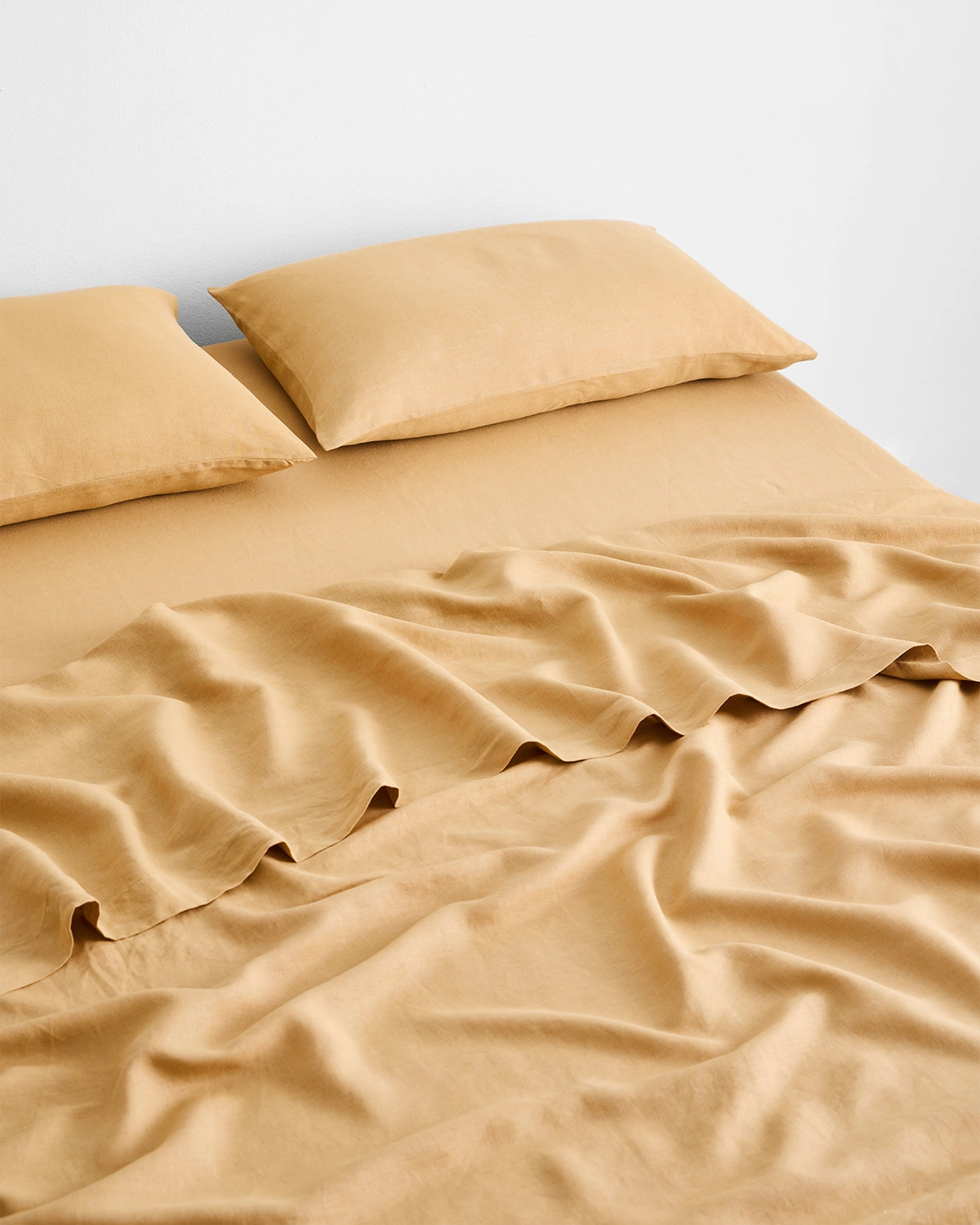 Caramel 100% French Flax Linen Fitted Sheet