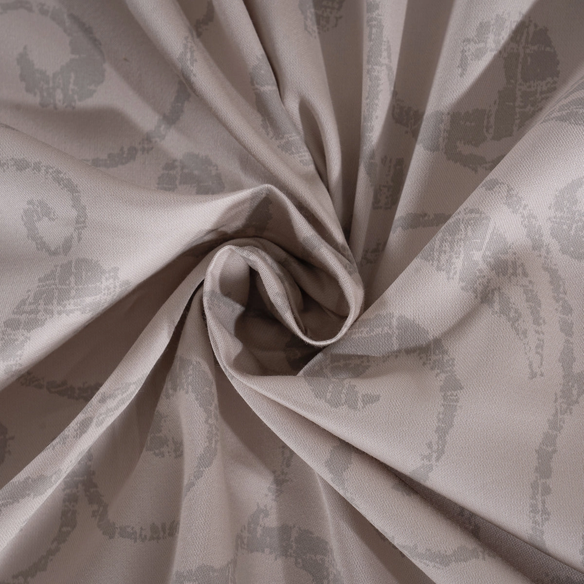 Classical Ornate Seamless Scroll Bed Sheet with Pillow Case Neutral