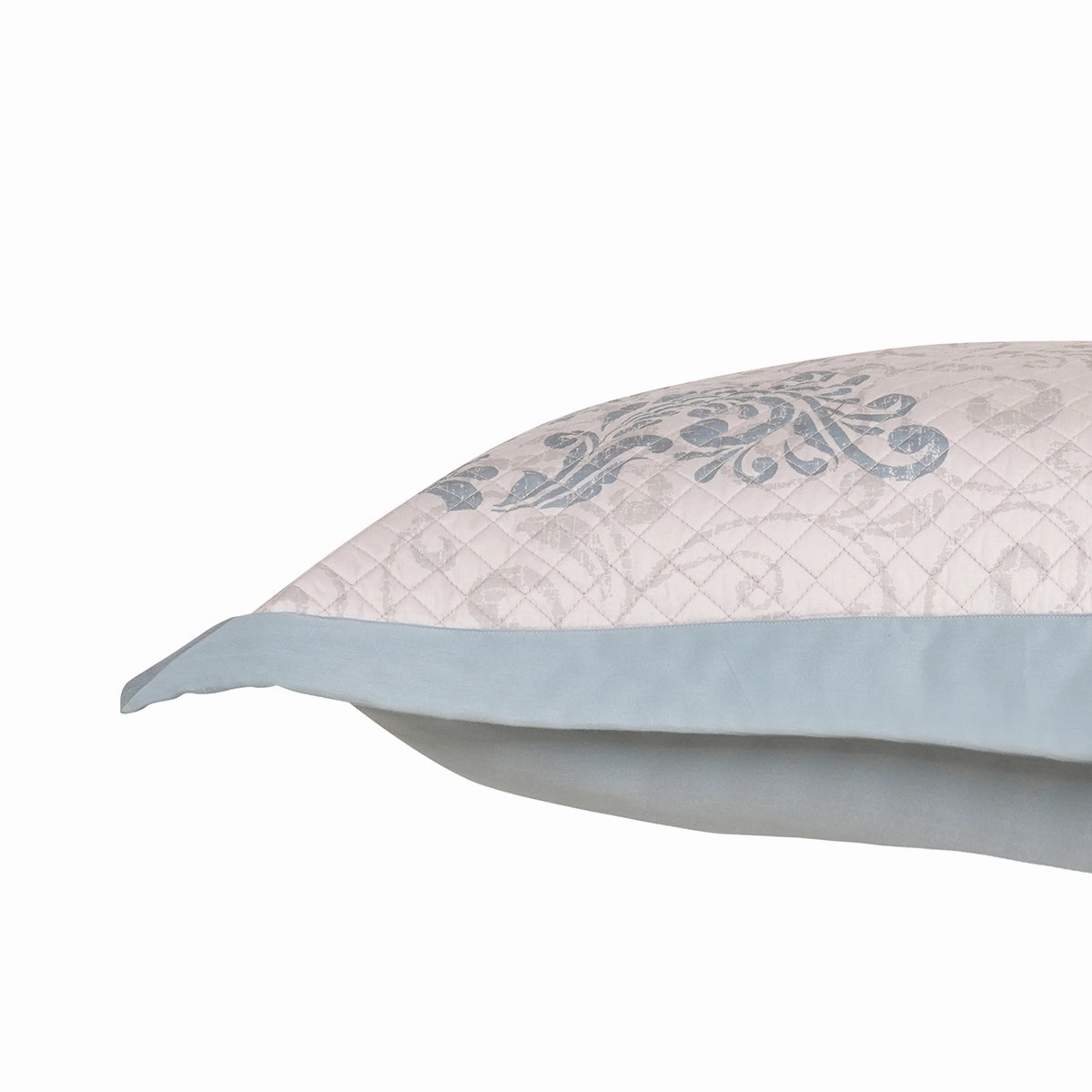 Classical Ornate Seamless Scroll Pillow Sham Set Aqua
