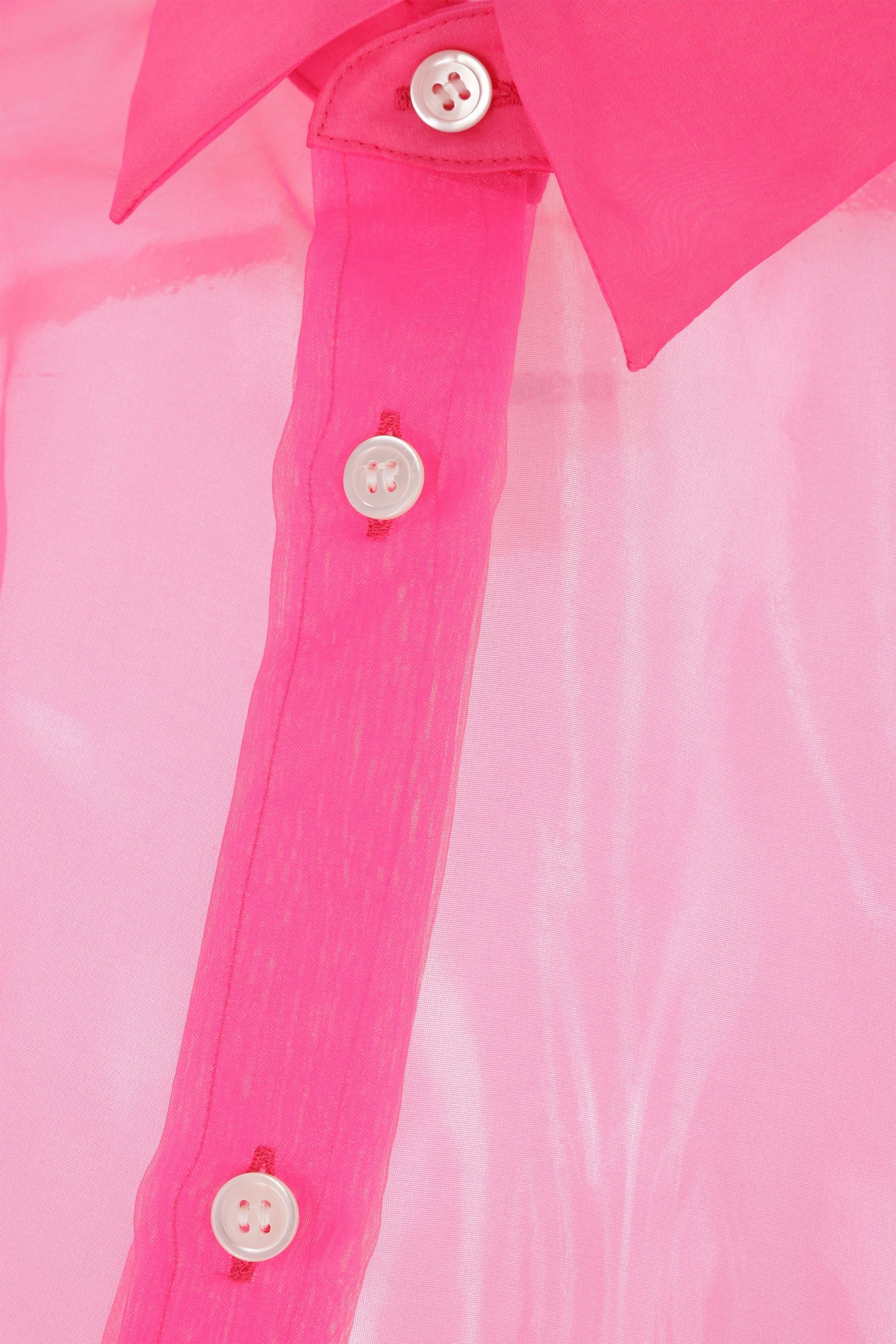 color-block organza shirt