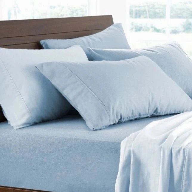 Cotton Flannelette Sheet Set CHAMBRAY by Logan and Mason