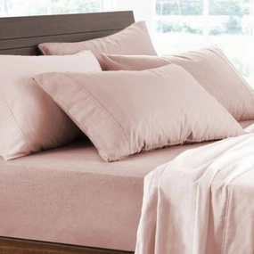Cotton Flannelette Sheet Set ROSE by Logan and Mason