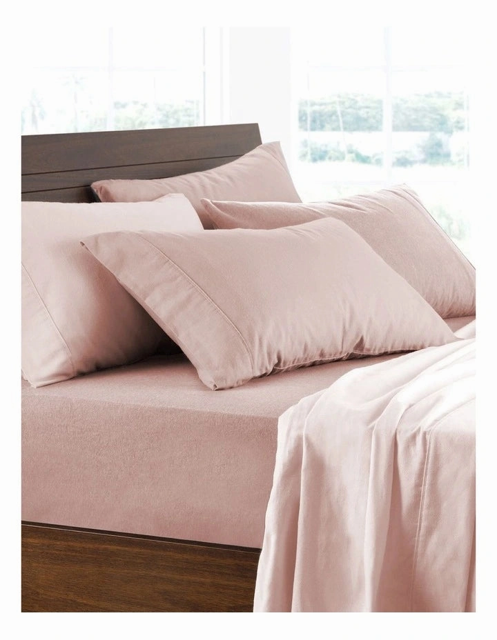 Cotton Flannelette Sheet Set ROSE by Logan and Mason