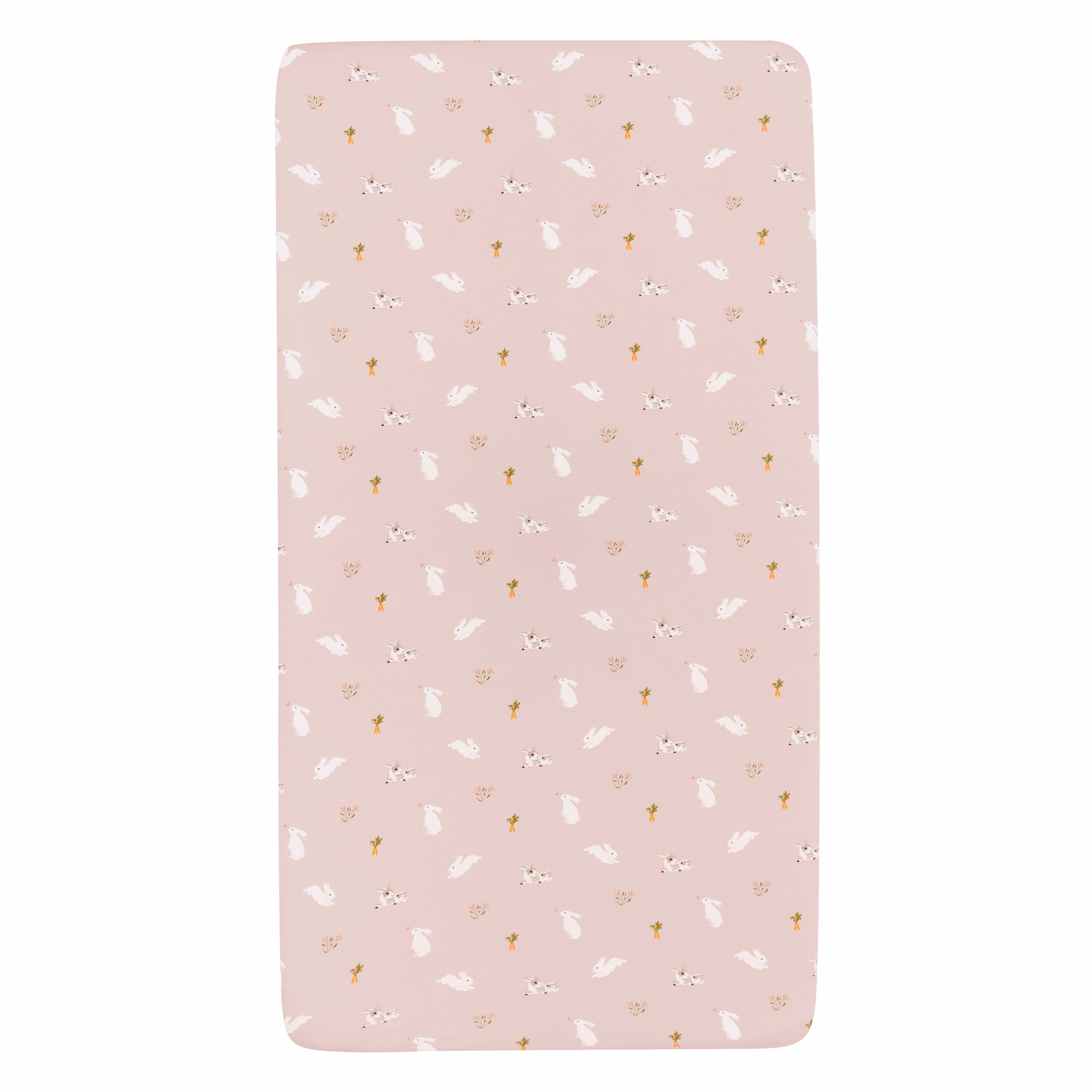 Crib Sheet in Blush Rabbit