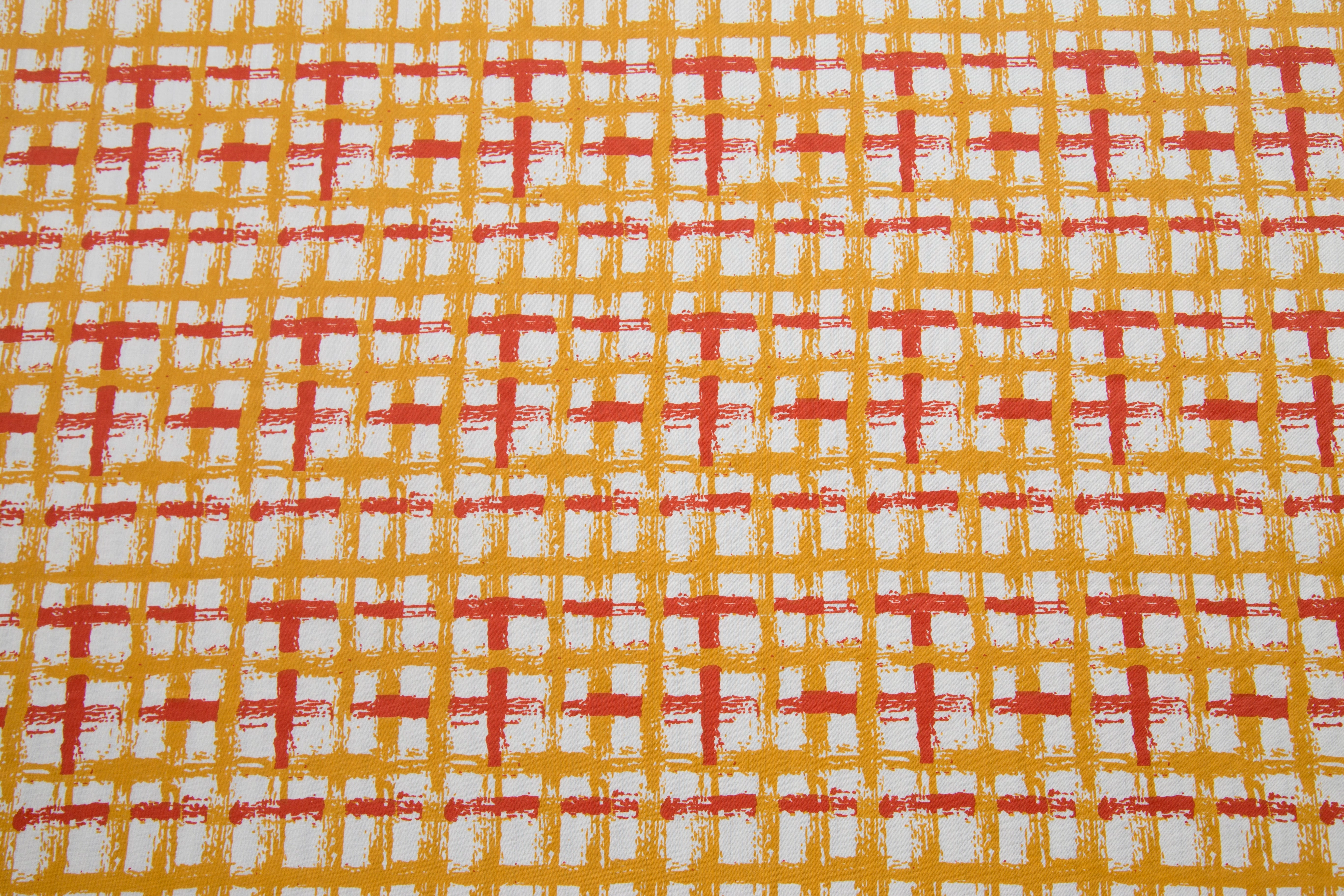Donatella Breeze Printed 200 TC 100% Cotton Orange Bed Sheet