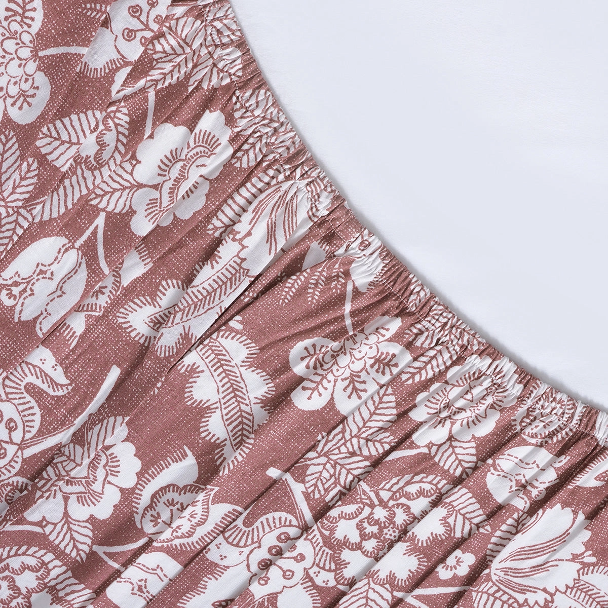 Eclectic Garden Cordelia 100%Cotton Printed Fitted Sheet With Pillow Case