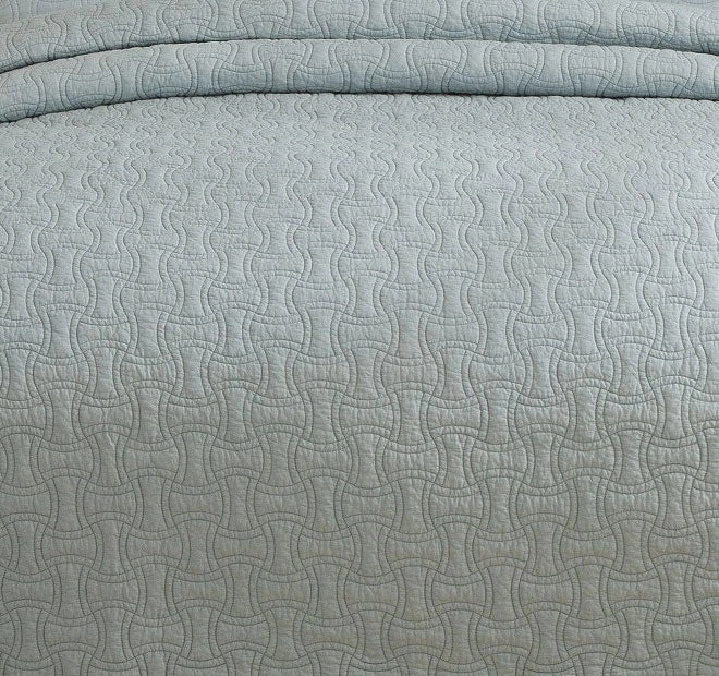 Embroidered Coverlet Set Range Jade
