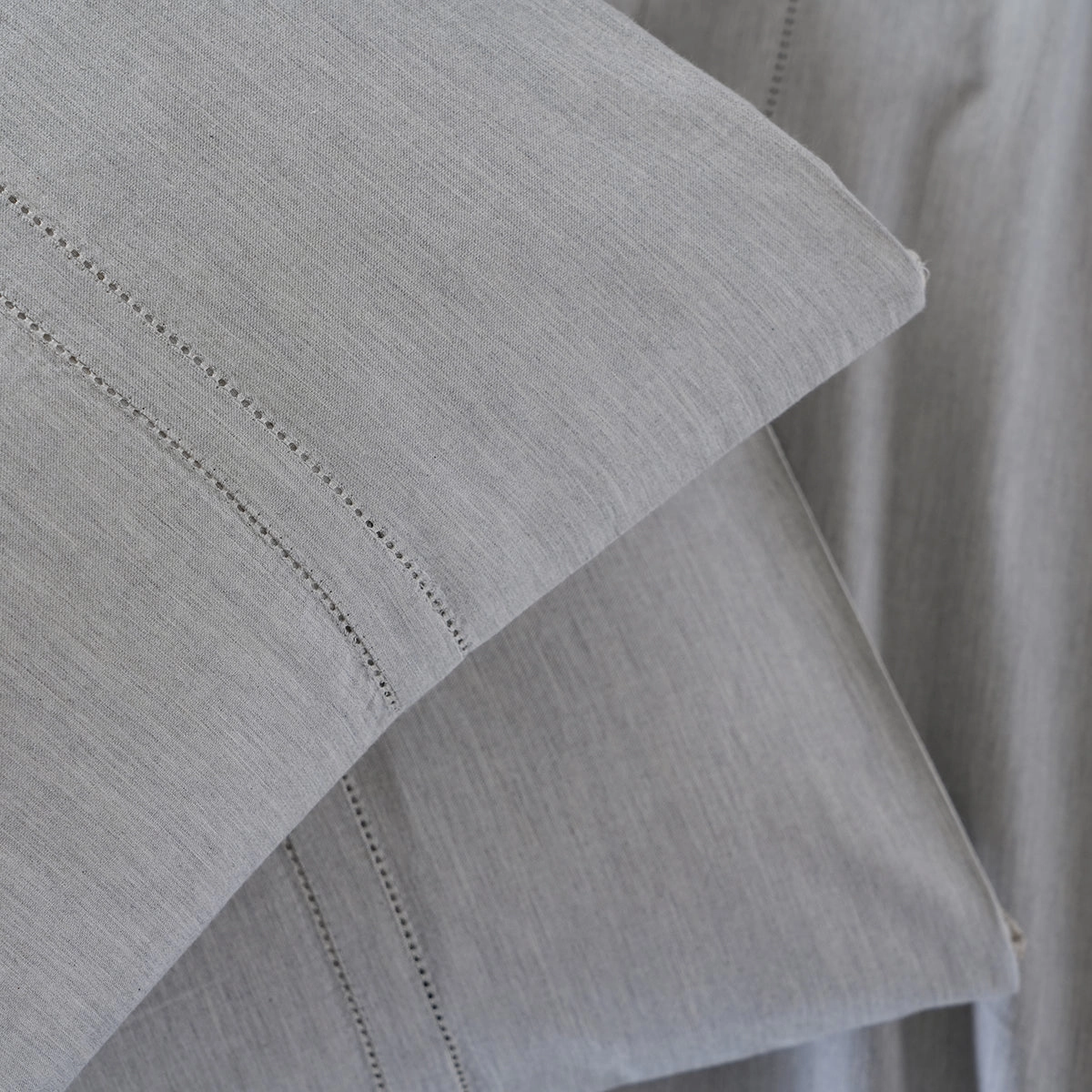 Emmie Made With Egyptian Cotton Ultra Soft Grey Bed Sheet with Pillow Case