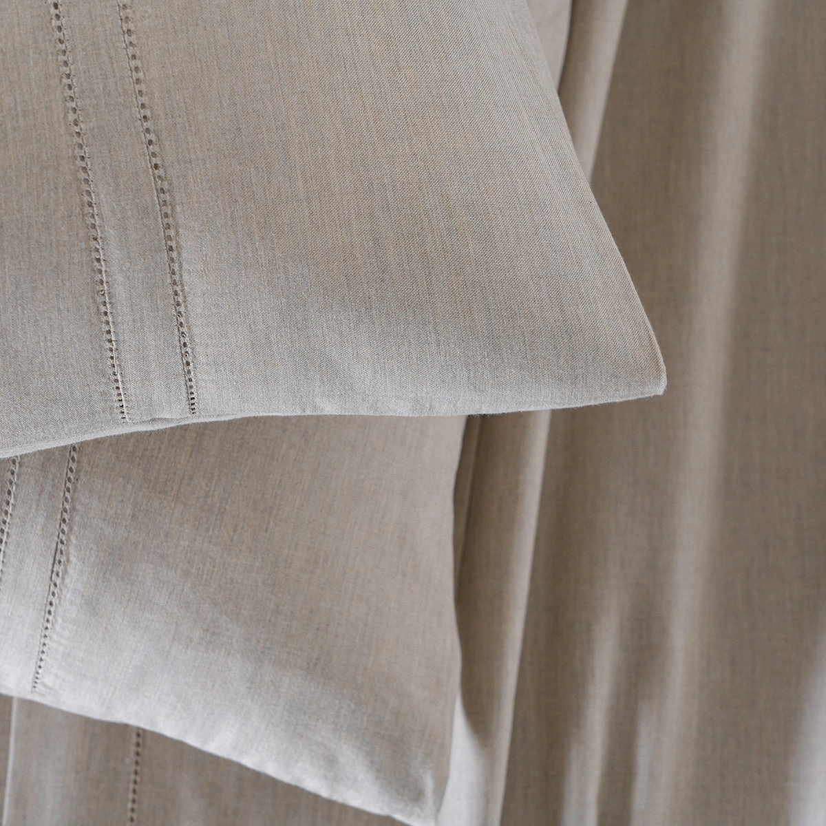 Emmie Made With Egyptian Cotton Ultra Soft Light Beige Bed Sheet with Pillow Case
