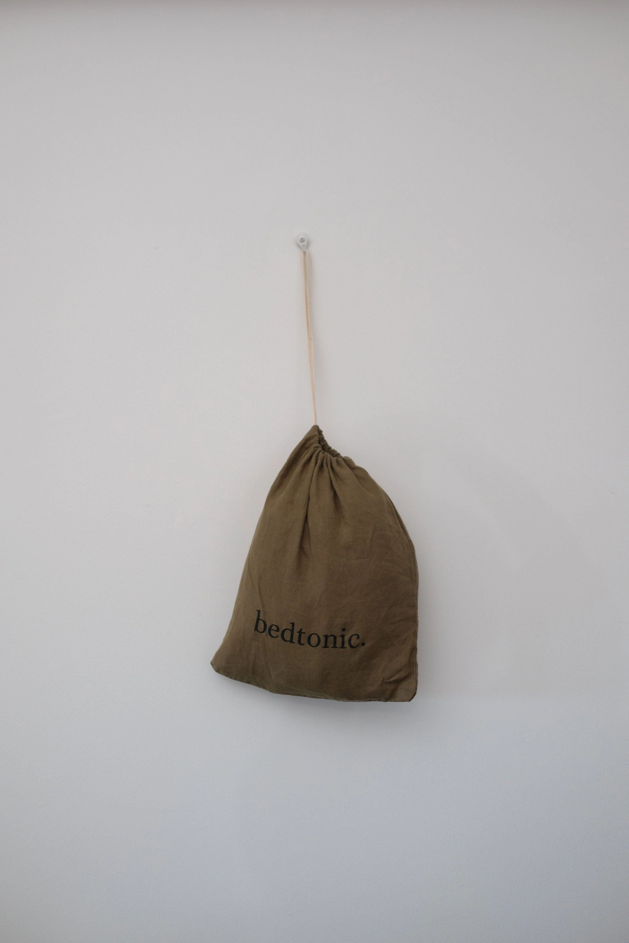 EUROPEAN FLAX LINEN FITTED SHEET - OLIVE