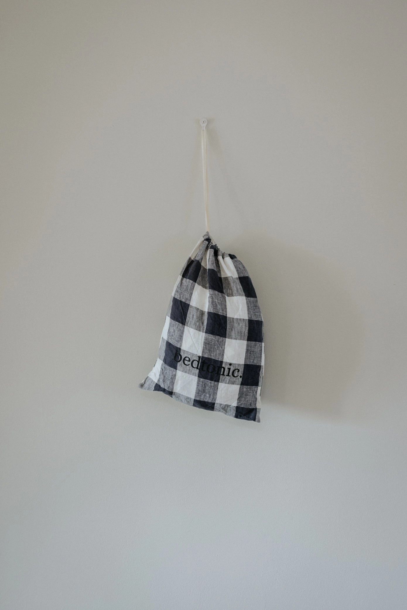 EUROPEAN FLAX LINEN FLAT SHEET - INDIGO BUFFALO CHECK