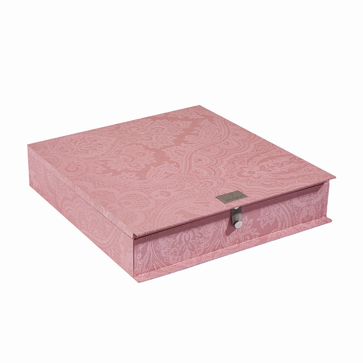 Evander Self Jacquard Pink Bed Sheet with Pillow Case