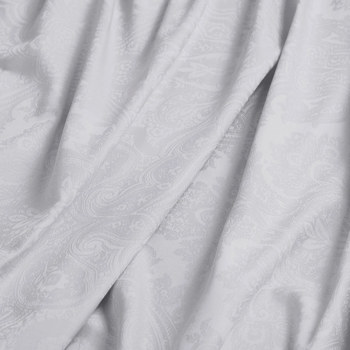 Evander Self Jacquard White Bed Sheet with Pillow Case