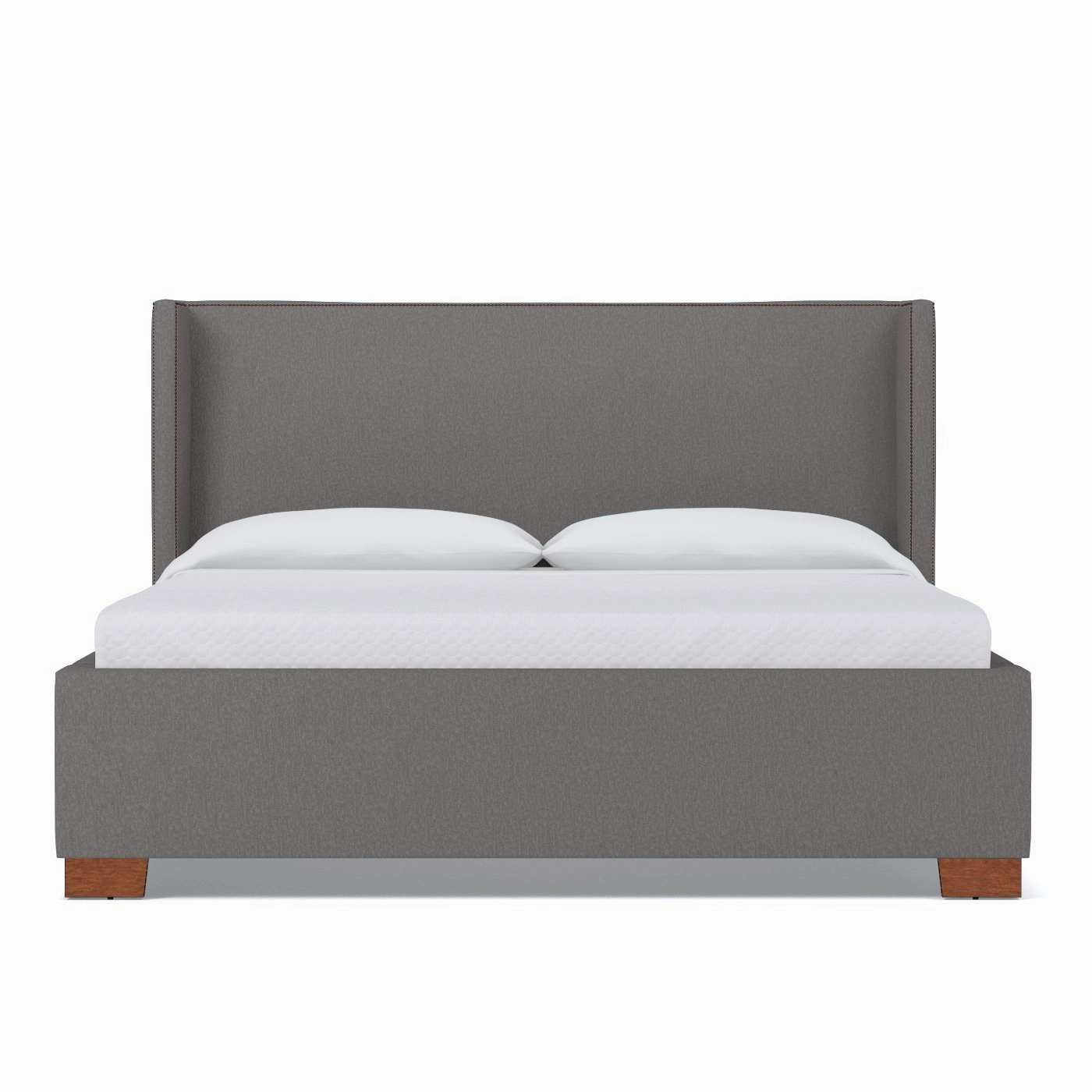 Everett Upholstered Bed EASTERN KING in CHROMIUM - CLEARANCE