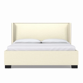 Everett Upholstered Bed EASTERN KING in CREAM - CLEARANCE