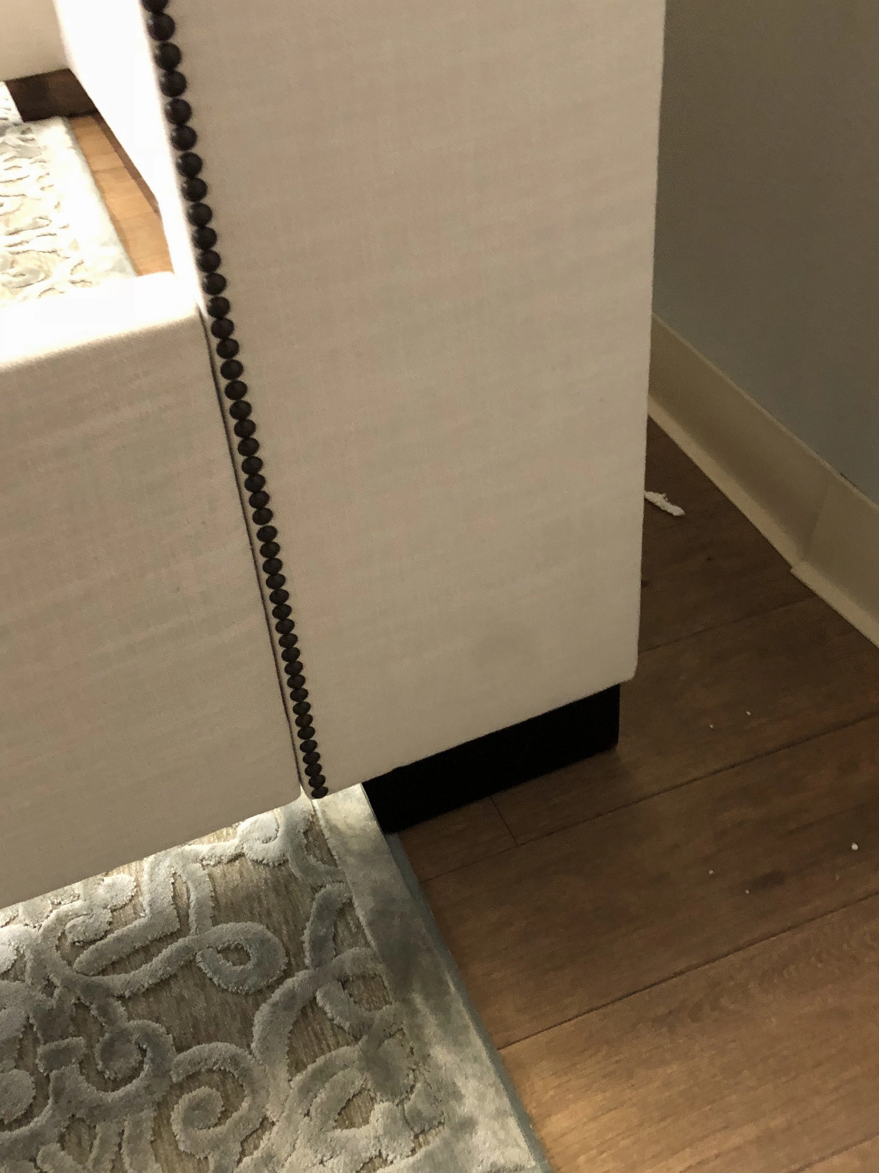 Everett Upholstered Bed QUEEN in LINEN NATURAL - CLEARANCE