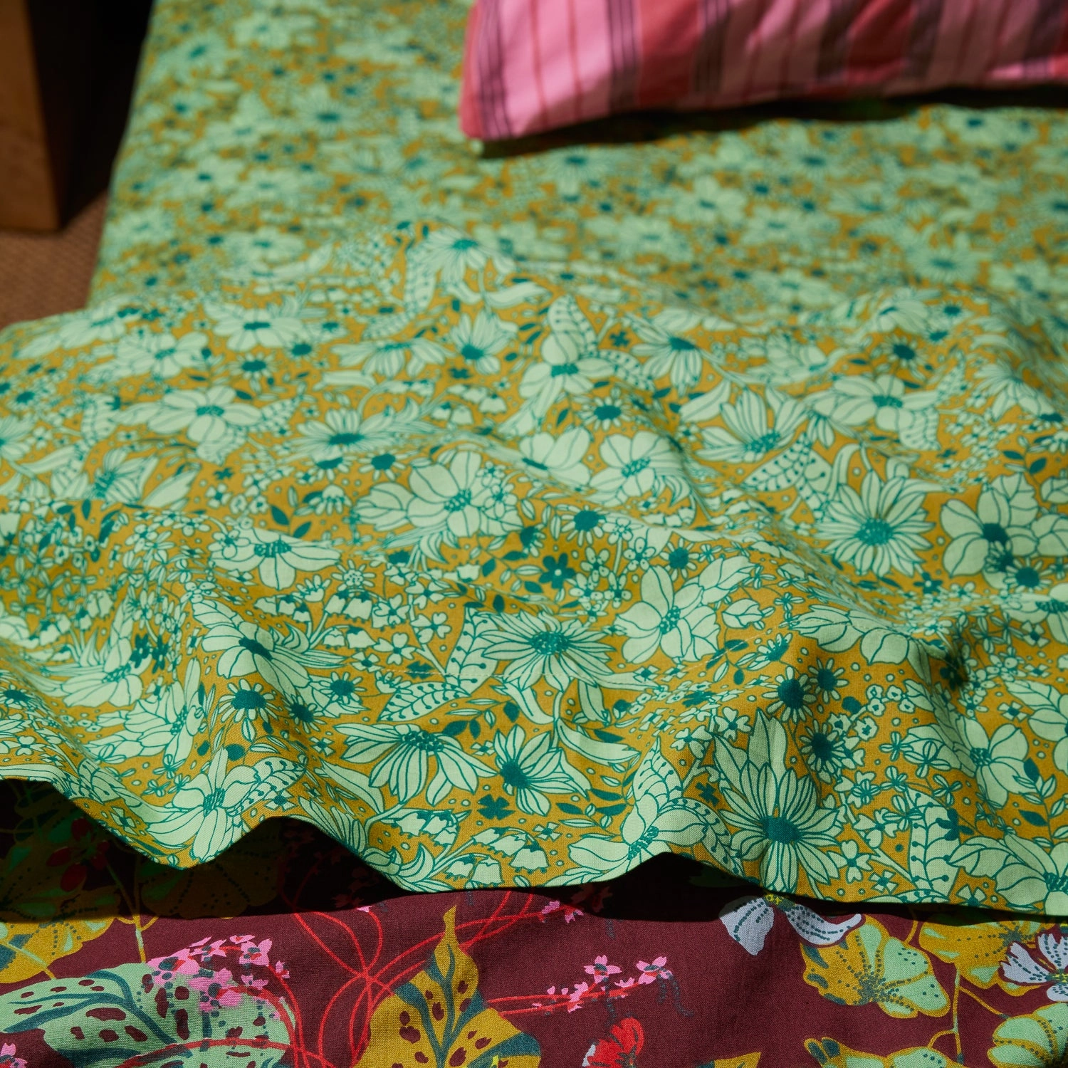 Evette Cotton Sheets - Olive