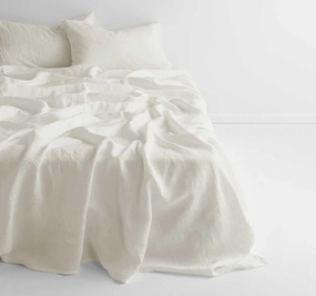 Evie Organic Cotton Sheet Set Range White