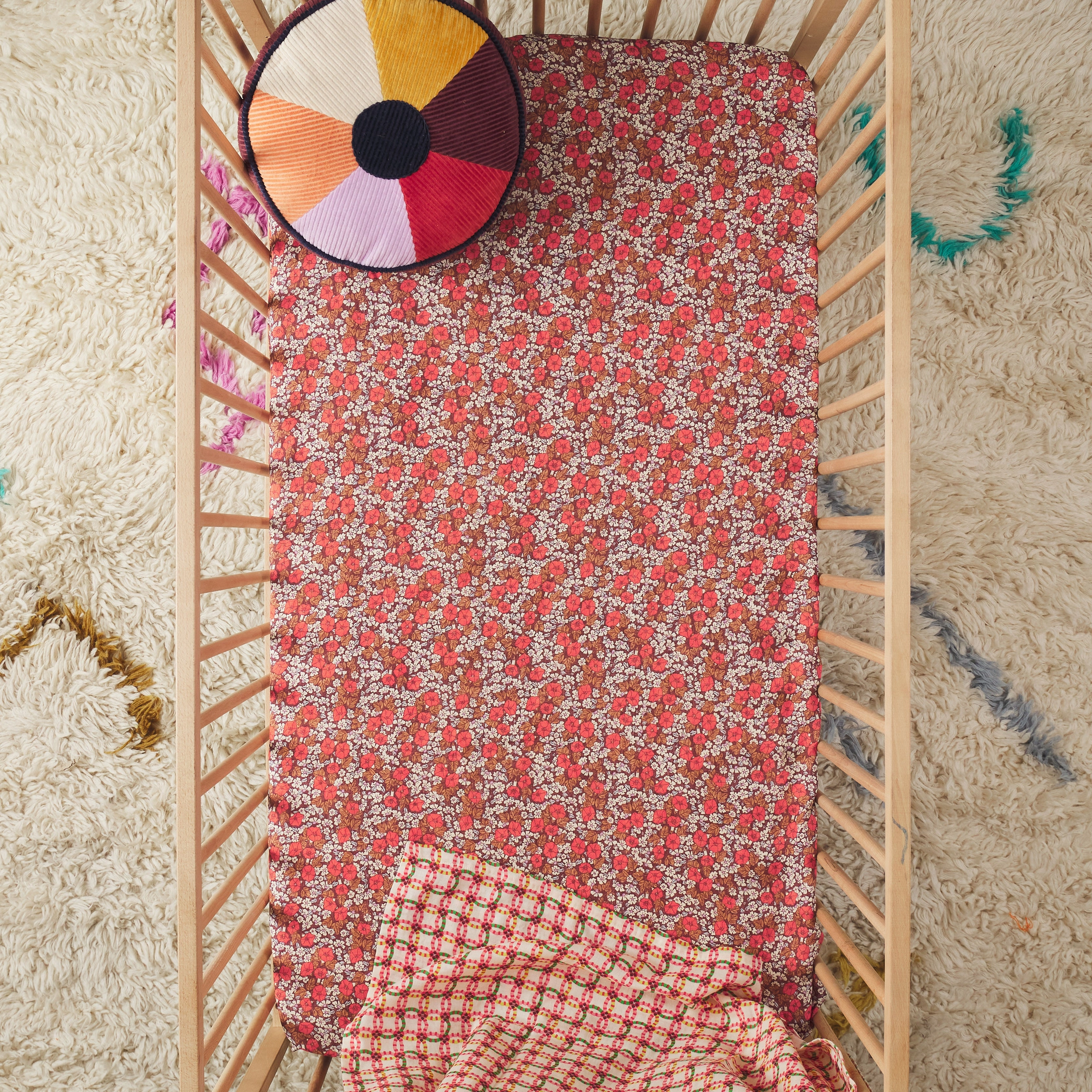 Florentine Linen Fitted Sheet - Cherry