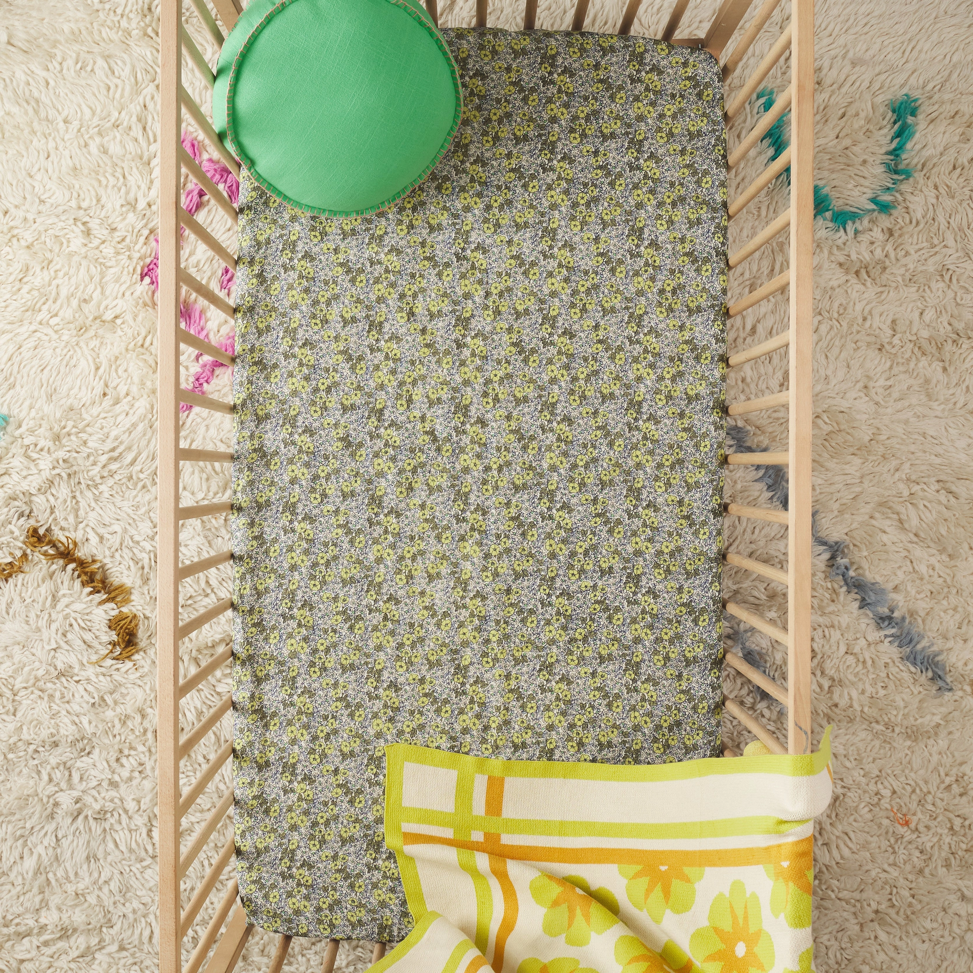 Florentine Linen Fitted Sheet - Pear