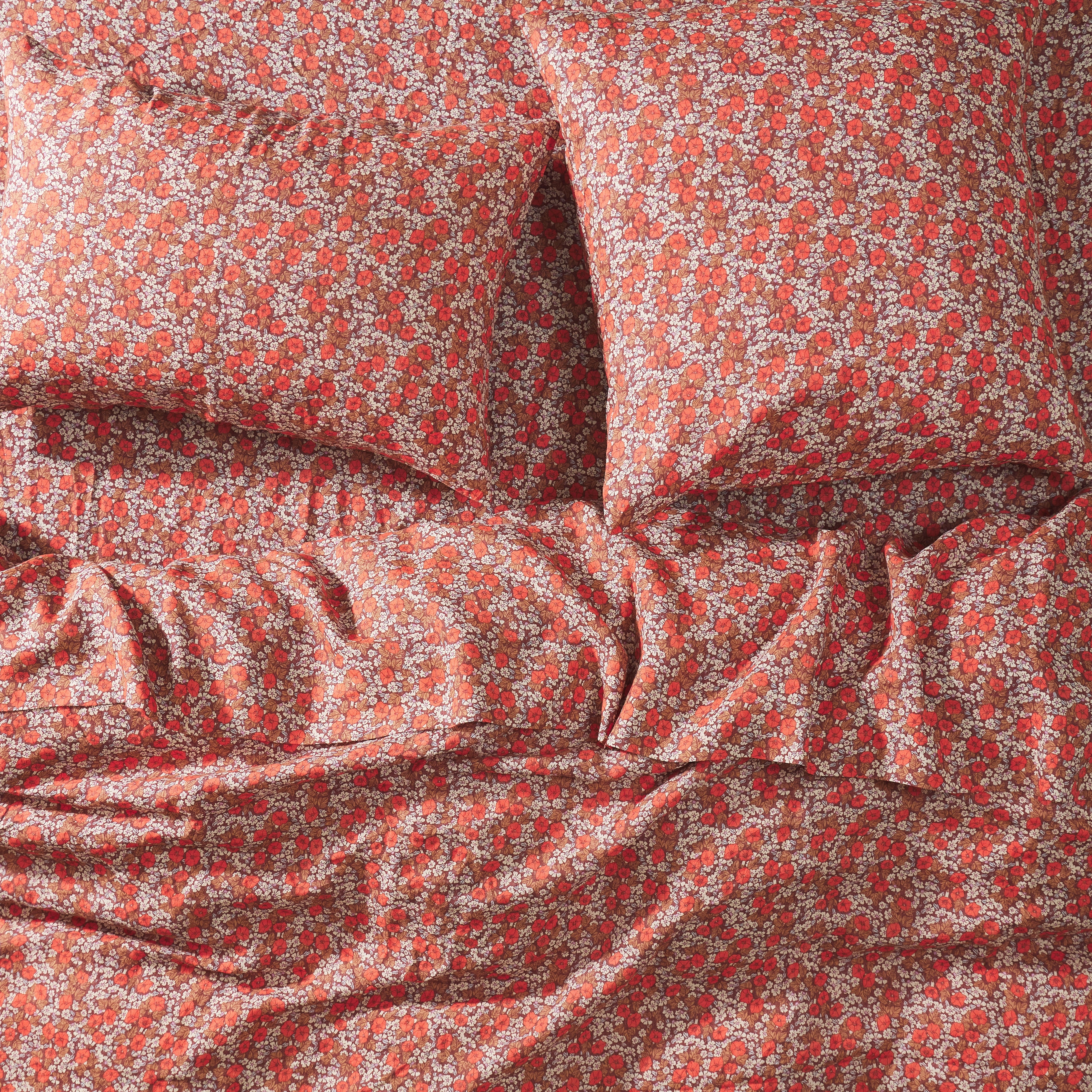Florentine Linen Flat Sheet - Cherry
