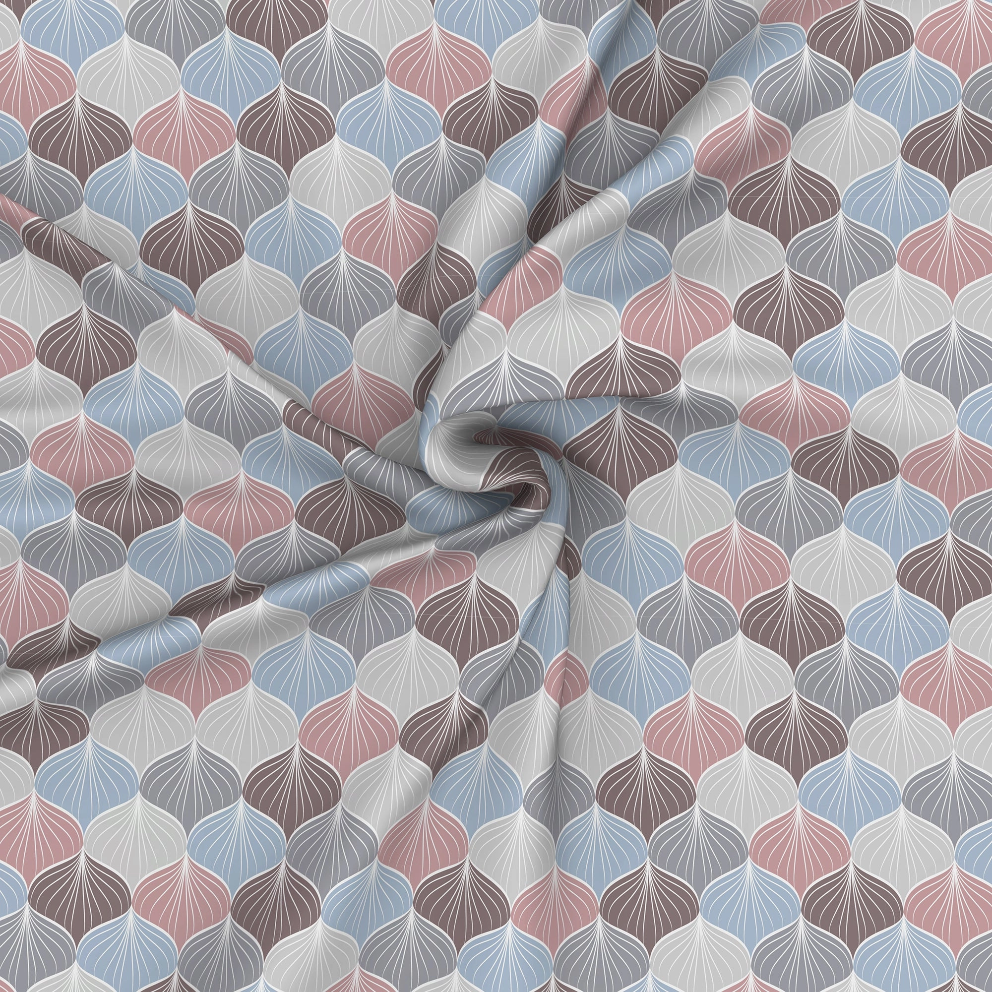 Florescence Boston Printed 100% Cotton Blue Bed Sheet