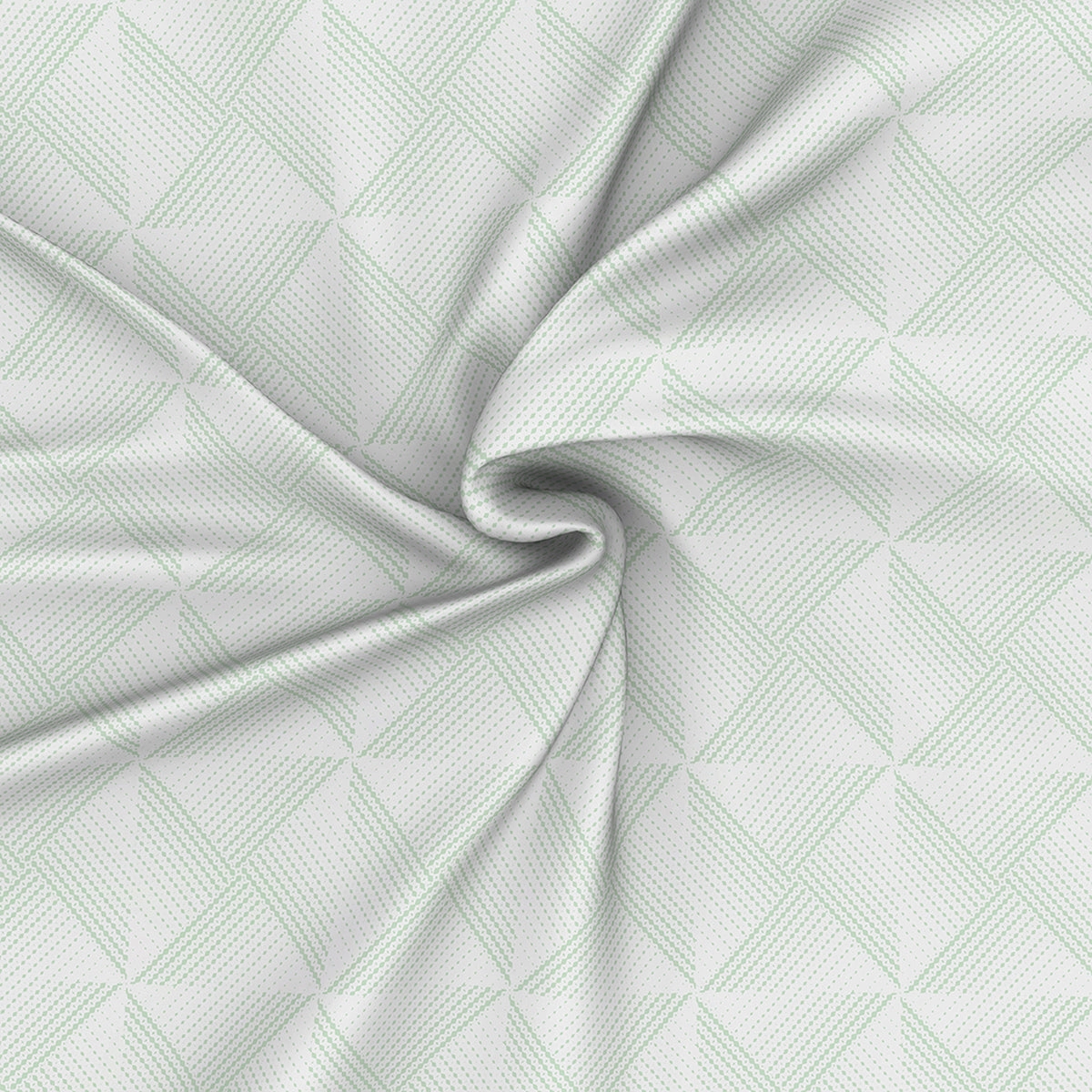 Florescence Quency Print Green Fitted Sheet With Pillow Covers