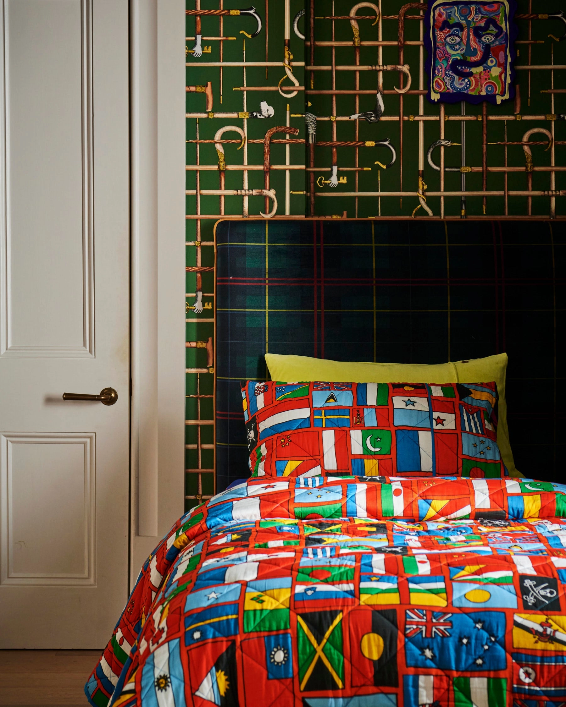 Fly The Flag Red Organic Cotton Quilted Pillowcase