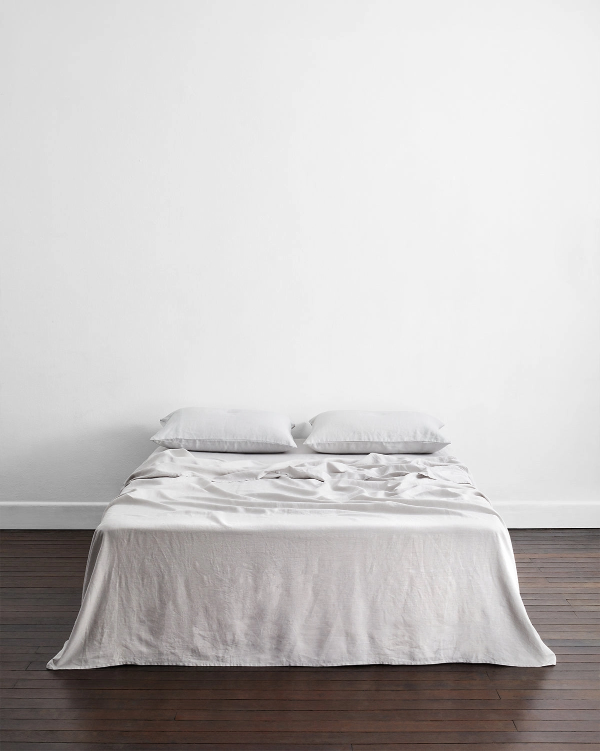 Fog 100% Flax Linen King Pillowcases (Set of Two)