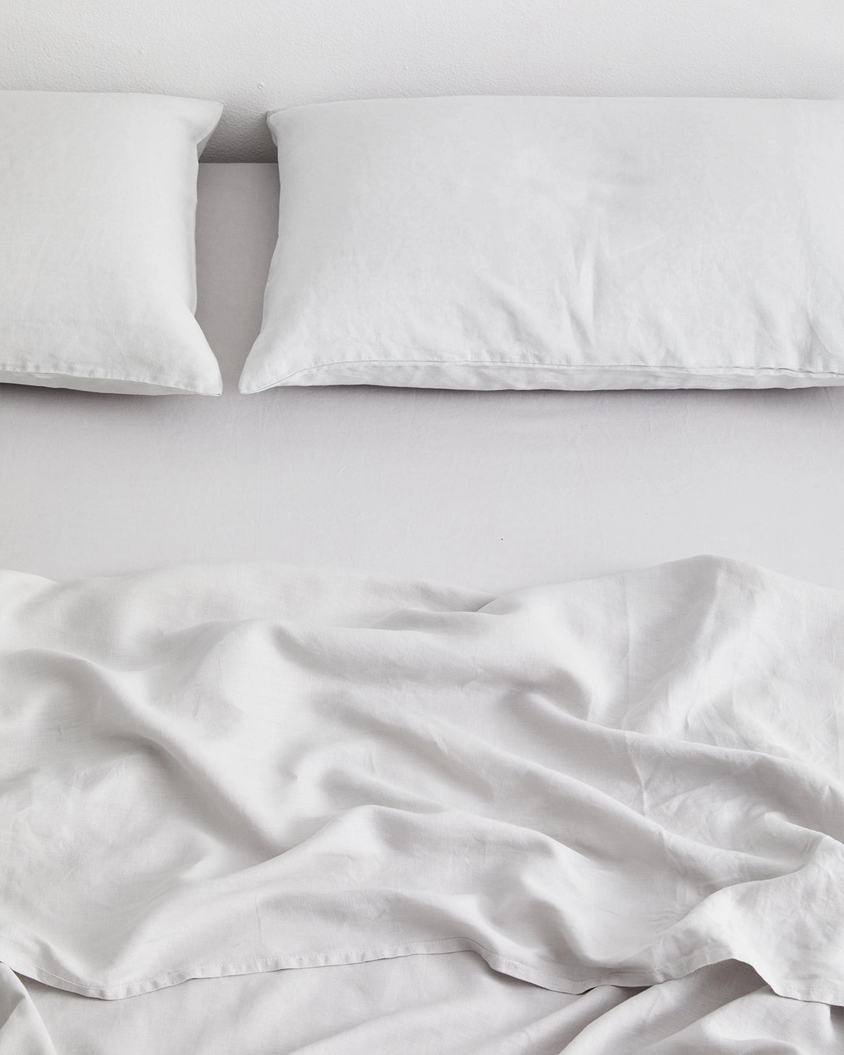 Fog 100% French Flax Linen Fitted Sheet