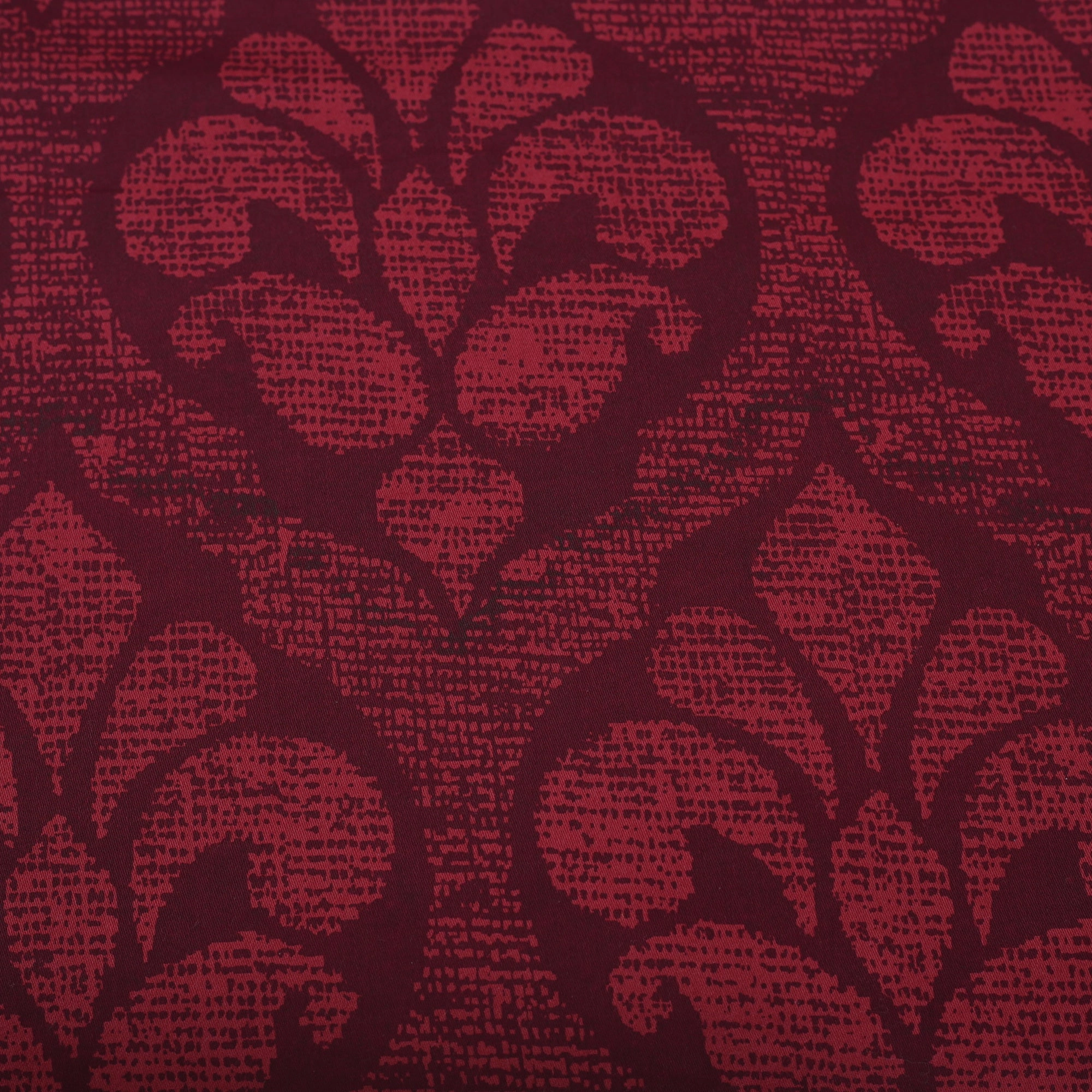 Folklore Transition Diamond Festivity Printed 100% Cotton Red Ultra Soft Bed Sheet