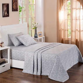 Folklore Transition Paisley Print Printed 100% Cotton Blue Ultra Soft Bed Sheet with Pillow Case