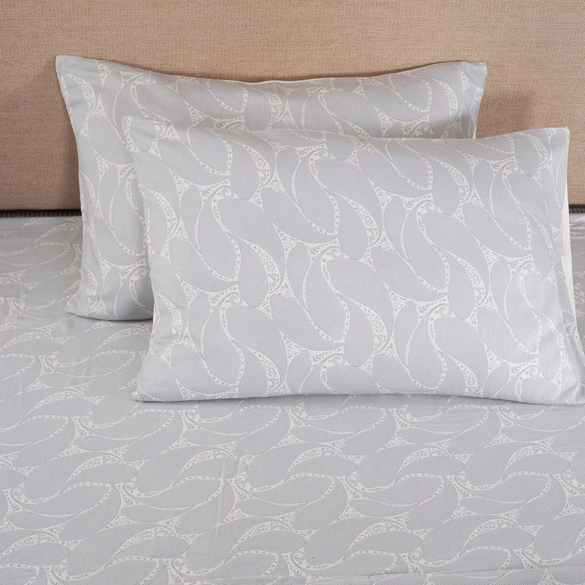 Folklore Transition Paisley Print Printed 100% Cotton Blue Ultra Soft Bed Sheet with Pillow Case