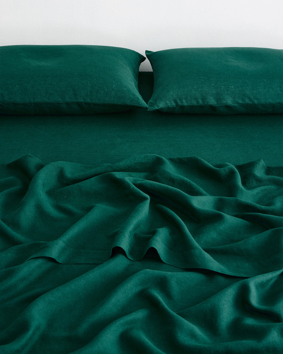 Forest 100% French Flax Linen Fitted Sheet
