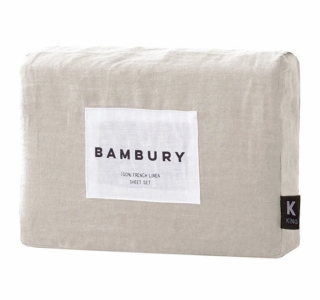 French Linen Mega Sheet Set Range Pebble